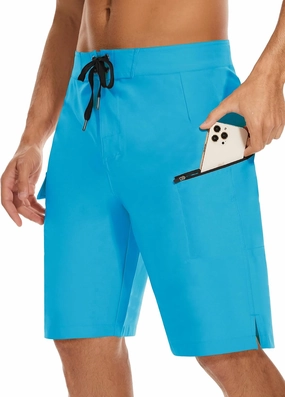 22" Men's Board Shorts Swimwear No Mesh Lining - Long Swim Trunks Surf Shorts Bathing Suit with Zipper Pocket UPF50 
