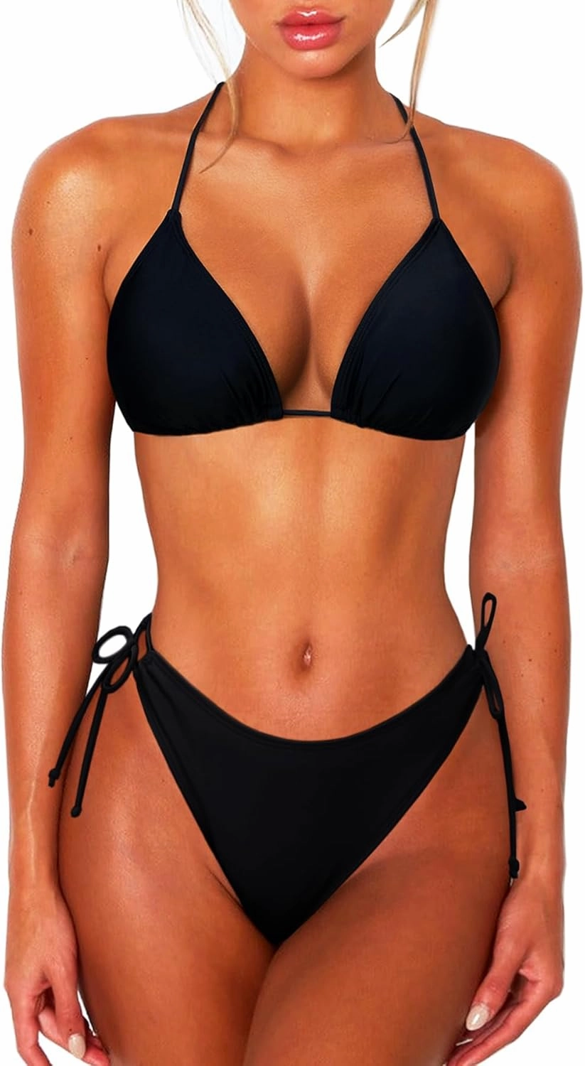 2 Piece Bikini Sets for Women Tummy Control Swimsuits Bikini Tops Full Coverage Bottoms Bathing Suit