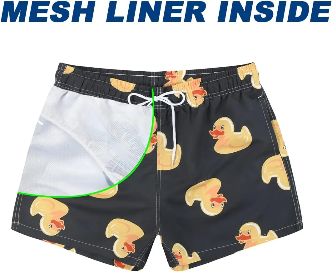 3 Inch Mens Swim Trunks Short Swim Shorts Quick Dry Mens Swim Suits