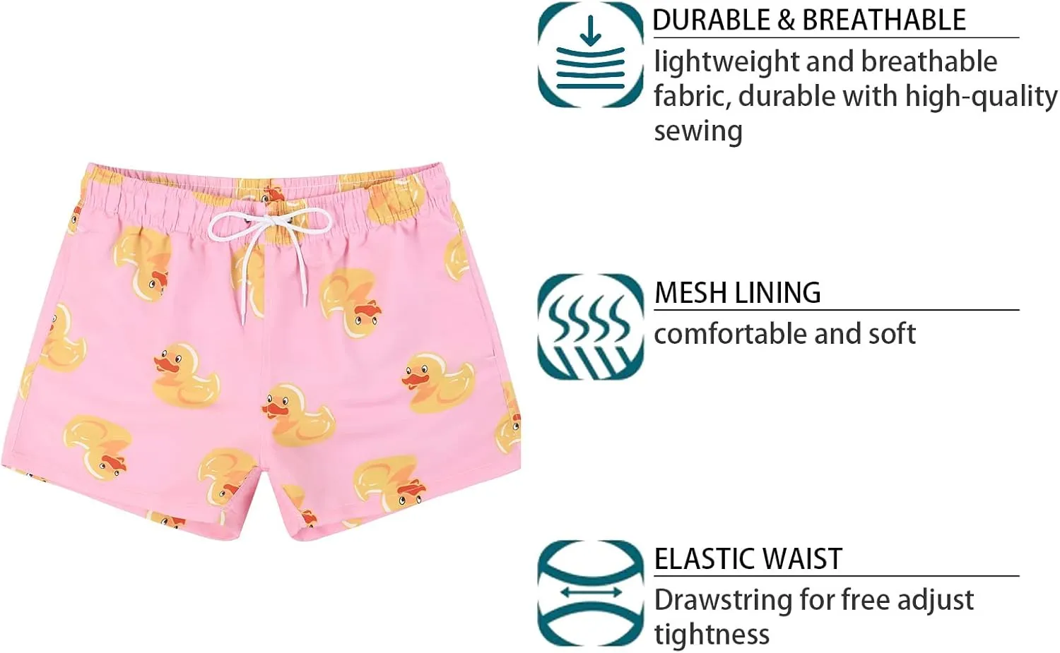 3 Inch Mens Swim Trunks Short Swim Shorts Quick Dry Mens Swim Suits