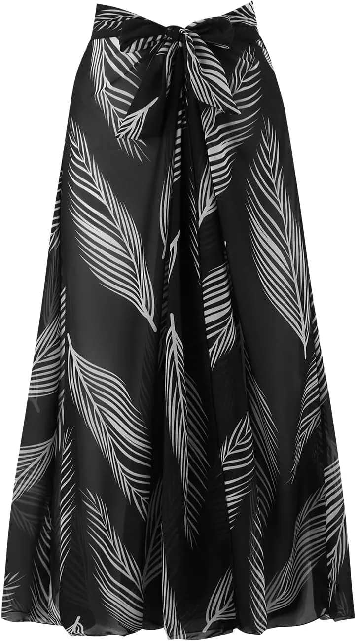 3 Piece Swimsuits for Women High Waisted Bikini Sets Retro Swimsuit with Cover up Beach Wrap Skirt