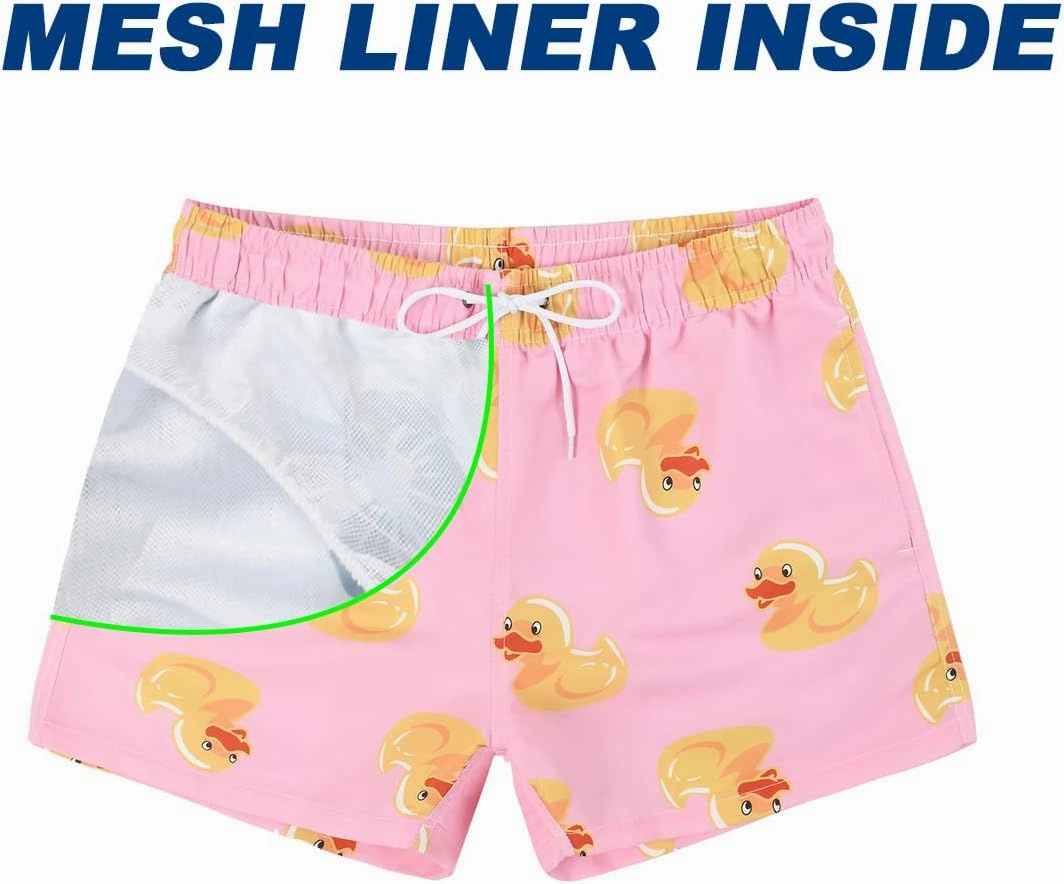 3 Inch Mens Swim Trunks Short Swim Shorts Quick Dry Mens Swim Suits