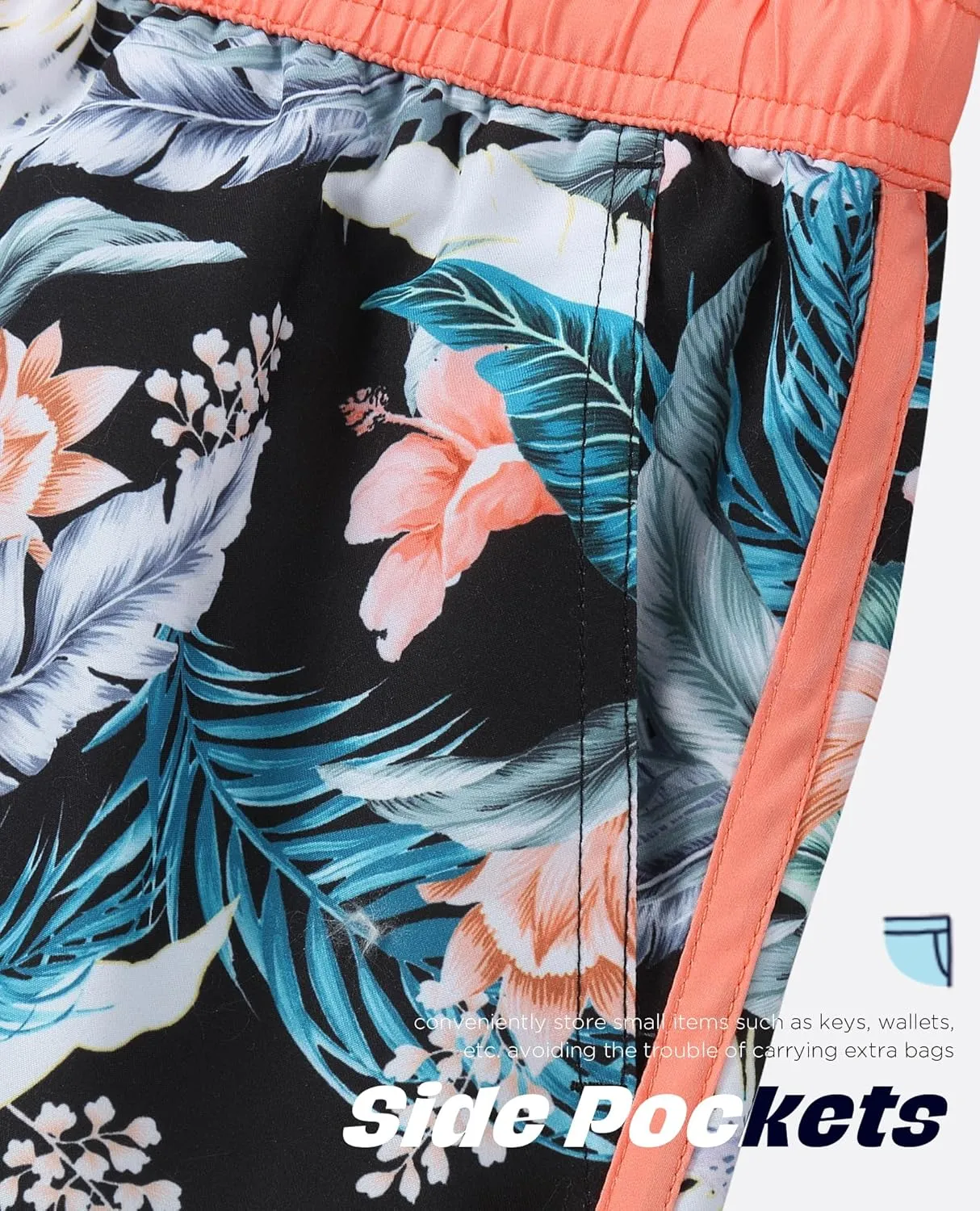 5 Inch Inseam Swimming Shorts Mens Gradient Swim Trunks with Mesh Liner Bathing Suit for Men Vacation