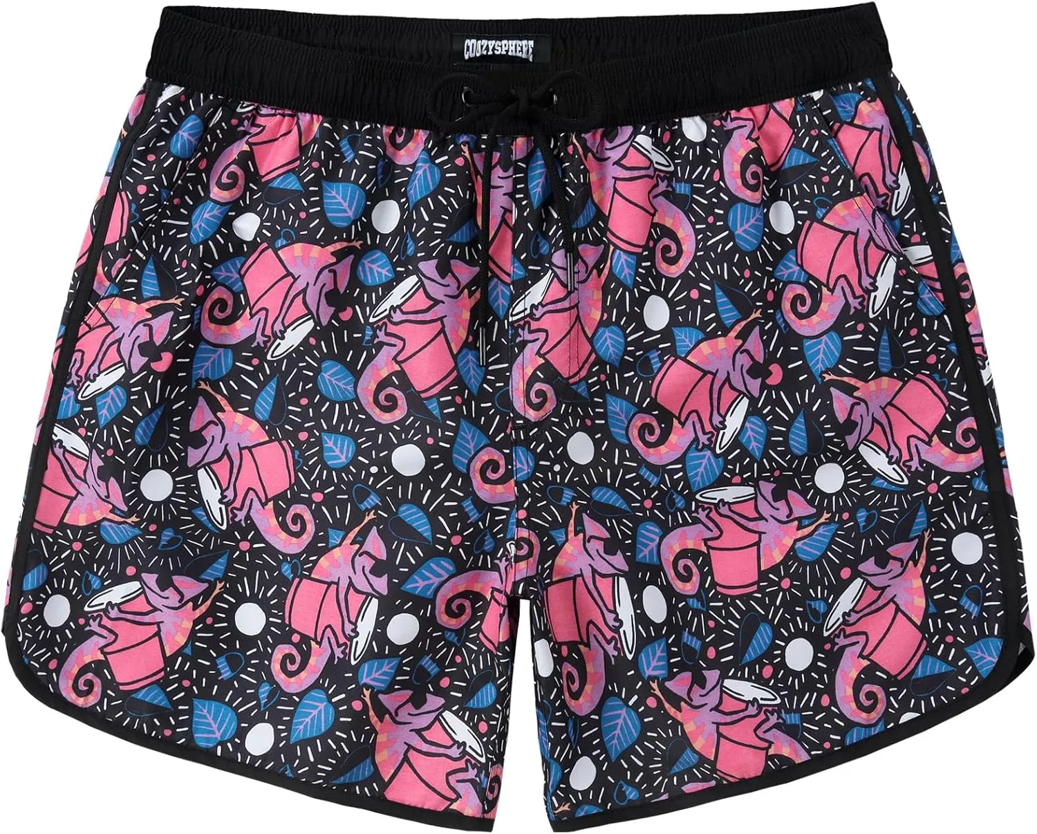 5 Inch Inseam Swimming Shorts Mens Gradient Swim Trunks with Mesh Liner Bathing Suit for Men Vacation