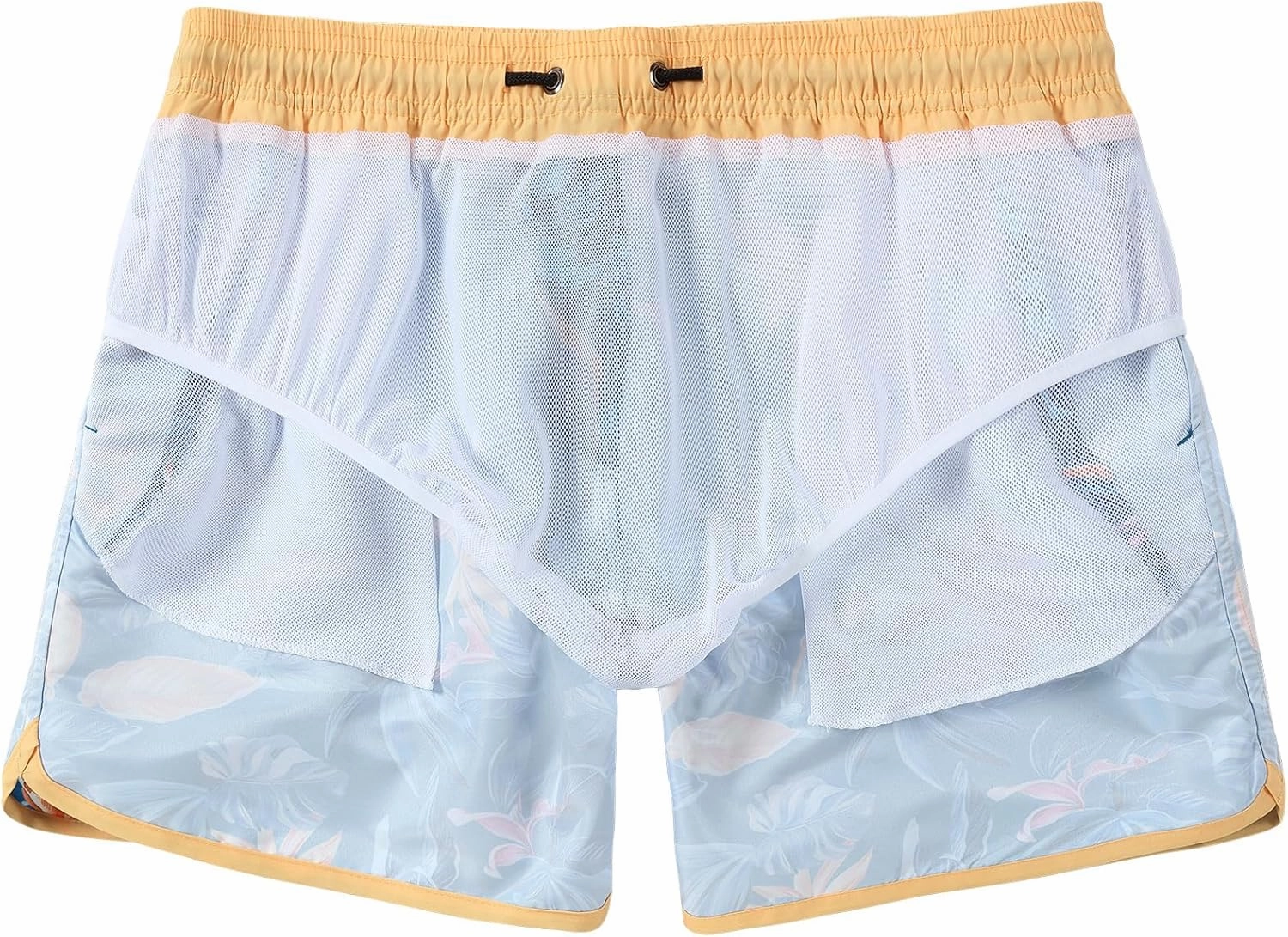 5 Inch Inseam Swimming Shorts Mens Gradient Swim Trunks with Mesh Liner Bathing Suit for Men Vacation