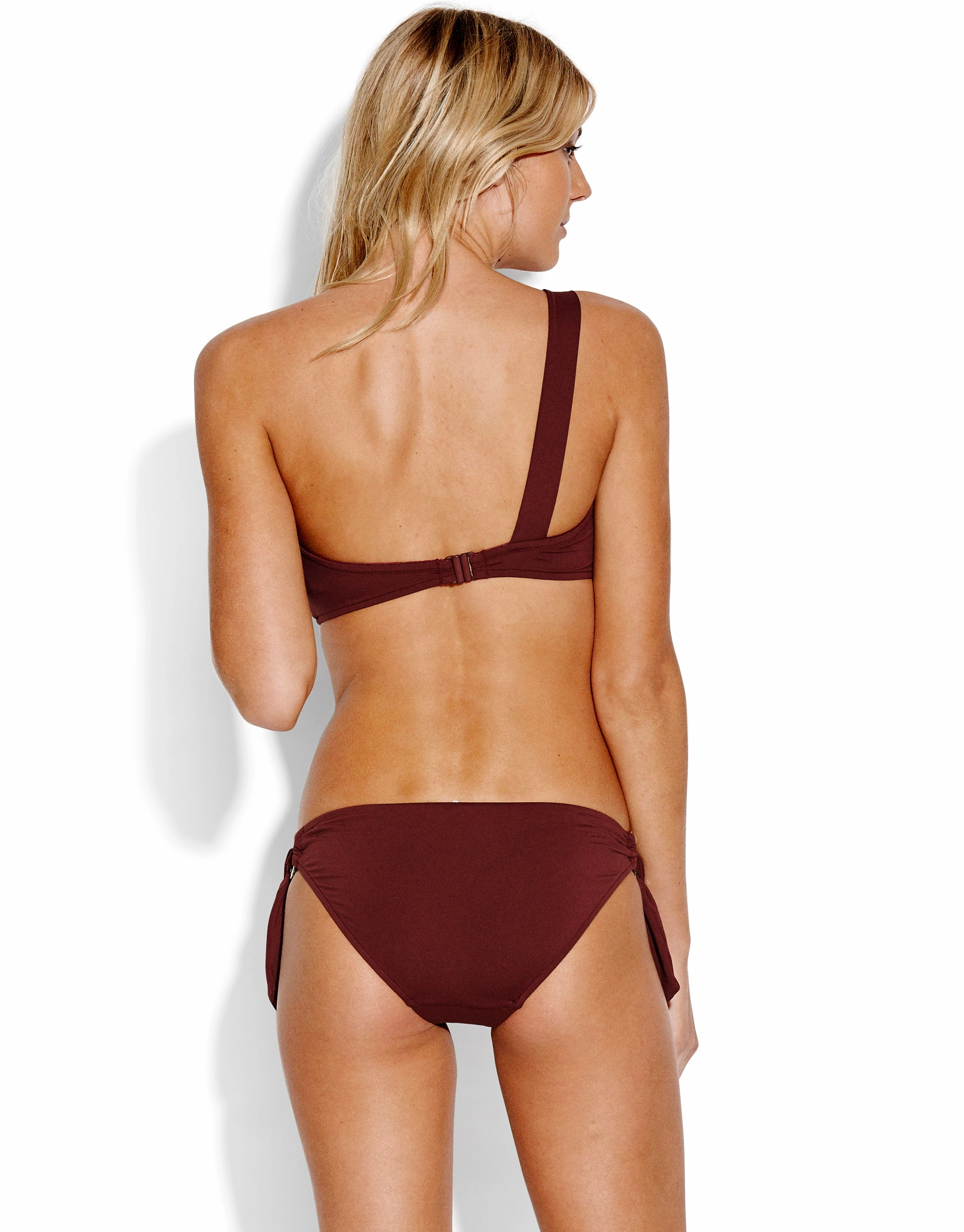 Active Ring Front Bandeau Bikini Top - Plum