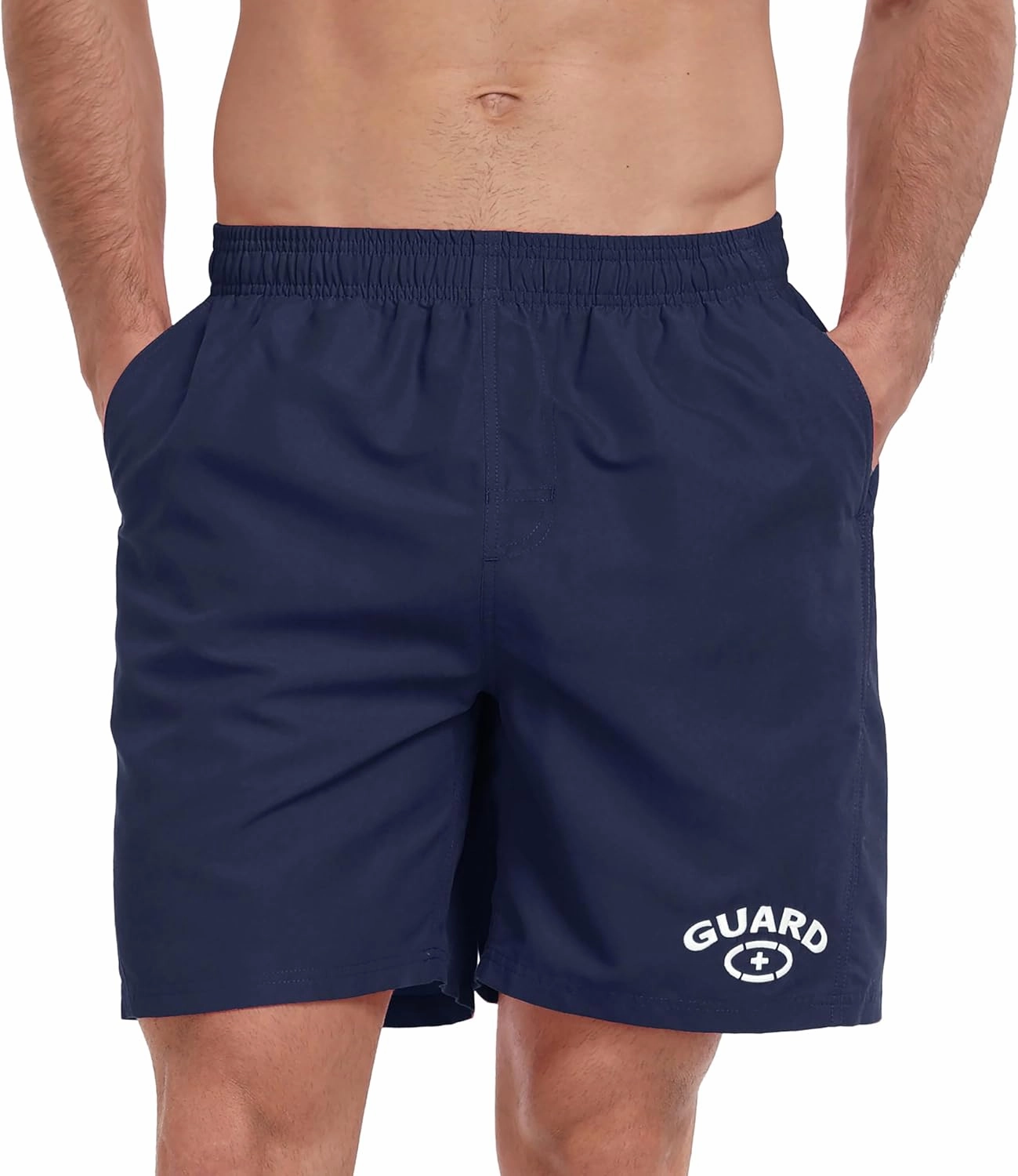Adoretex Men's Guard 18" Swim Board Shorts, 100% Lightweight Polyester Swim Trunks with Mesh Liner