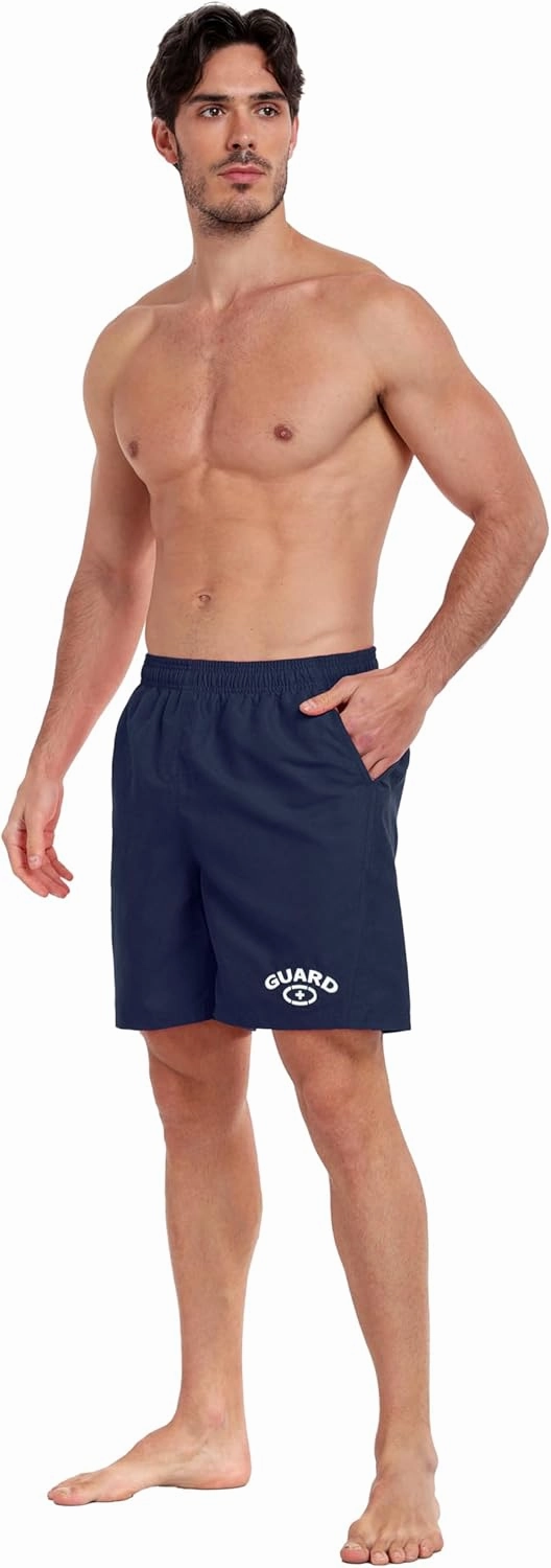 Adoretex Men's Guard 18" Swim Board Shorts, 100% Lightweight Polyester Swim Trunks with Mesh Liner