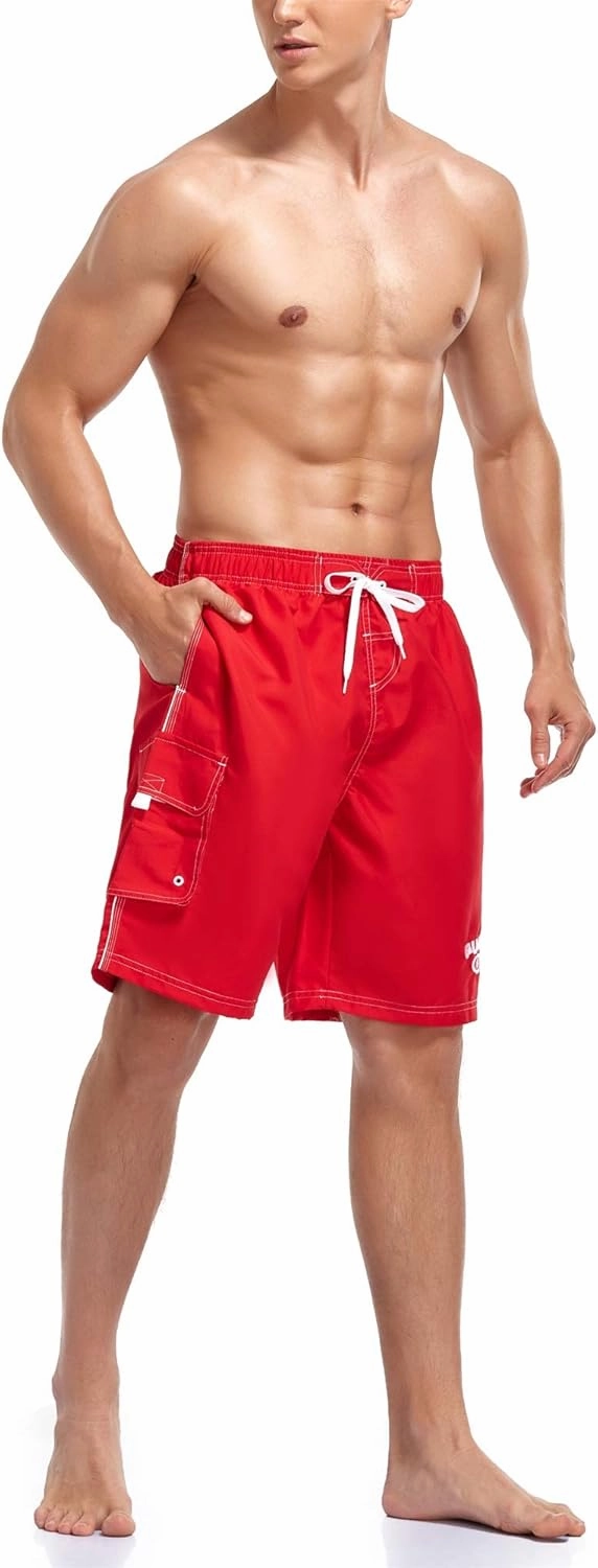 Adoretex Men's Guard Board Shorts Swim Trunks with Mesh Liner, Designed for Guard Uniform Swimwear