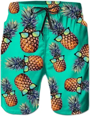 Ahegao Men's Swim Trunks Quick Dry 3D Printed Beach Board Shorts with Pockets Cool Mesh Lining Bathing Suits