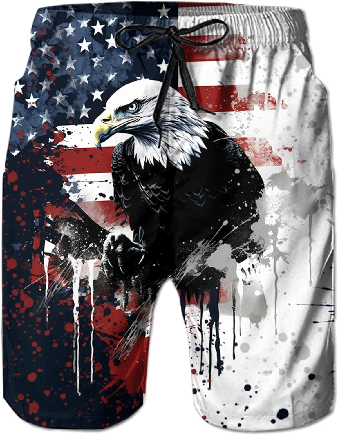 Ahegao Men's Swim Trunks Quick Dry 3D Printed Beach Board Shorts with Pockets Cool Mesh Lining Bathing Suits