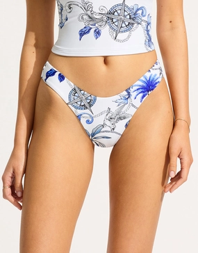 Ahoy Scoop High Cut Rio Bikini Pant - White