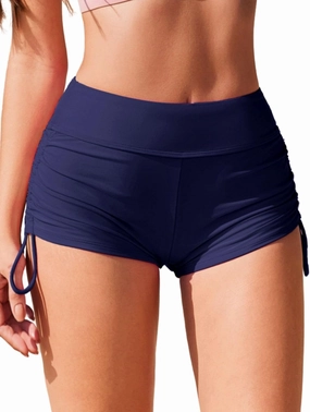 AI'MAGE Womens 3" Swim Board Shorts High Waisted Bathing Suit Bottoms Boy Shorts Adjustable Ruched Side Bikini Shorts S-XXL