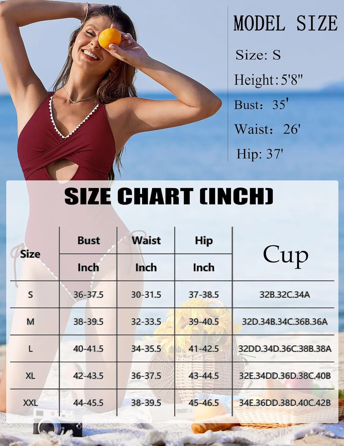 AI'MAGE Women One Piece Swimsuit 2025 Tummy Control Cutout Bathing Suit Wrap Tie Back Swimwear Shell Stitched