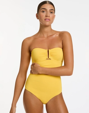 Alessia Bandeau Swimsuit - Sunflower