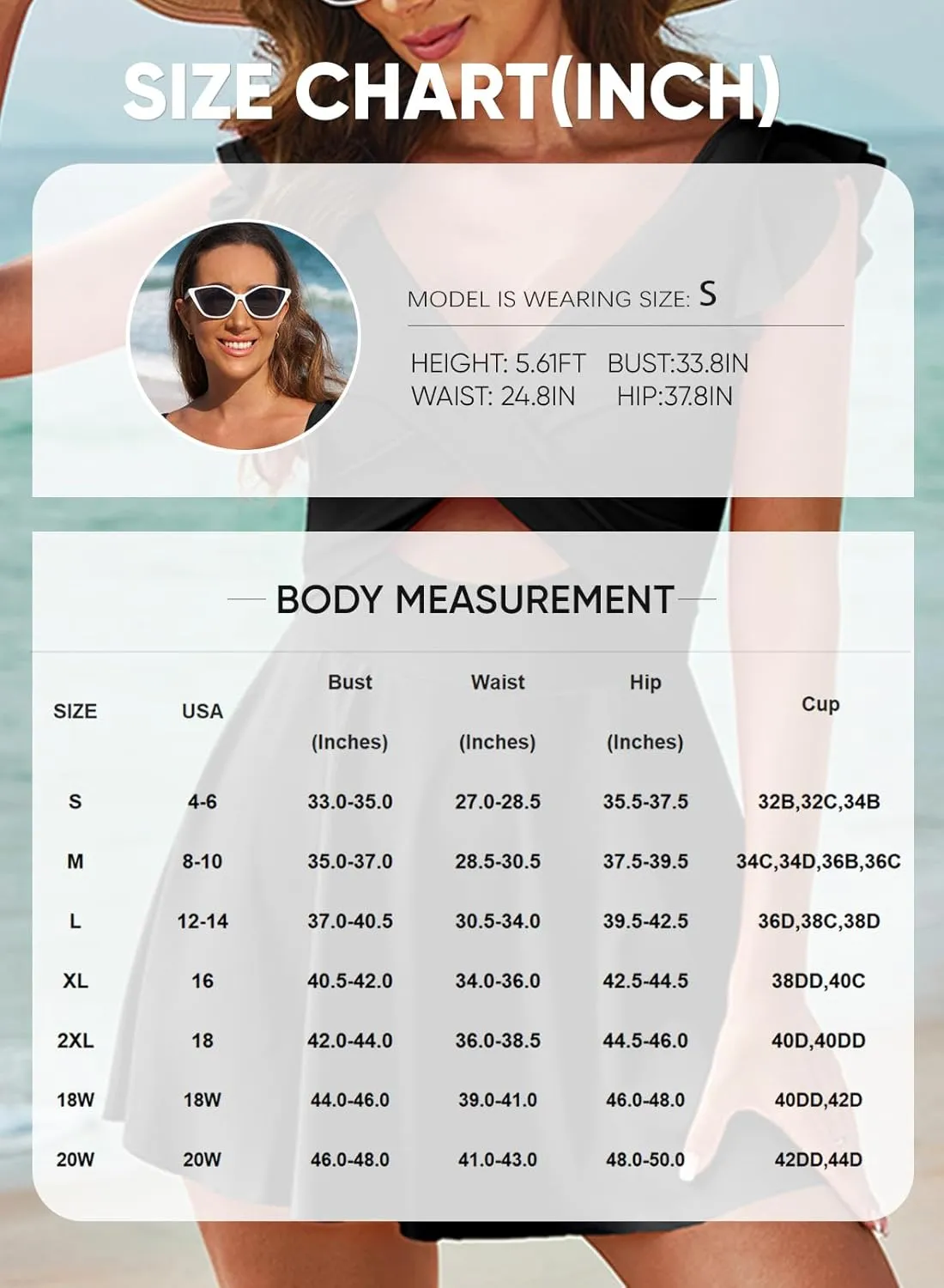 Aleumdr Women's One Piece Swimsuit Ruffle Cutout Swimdress Tummy Control V Neck Wrap Swimwear