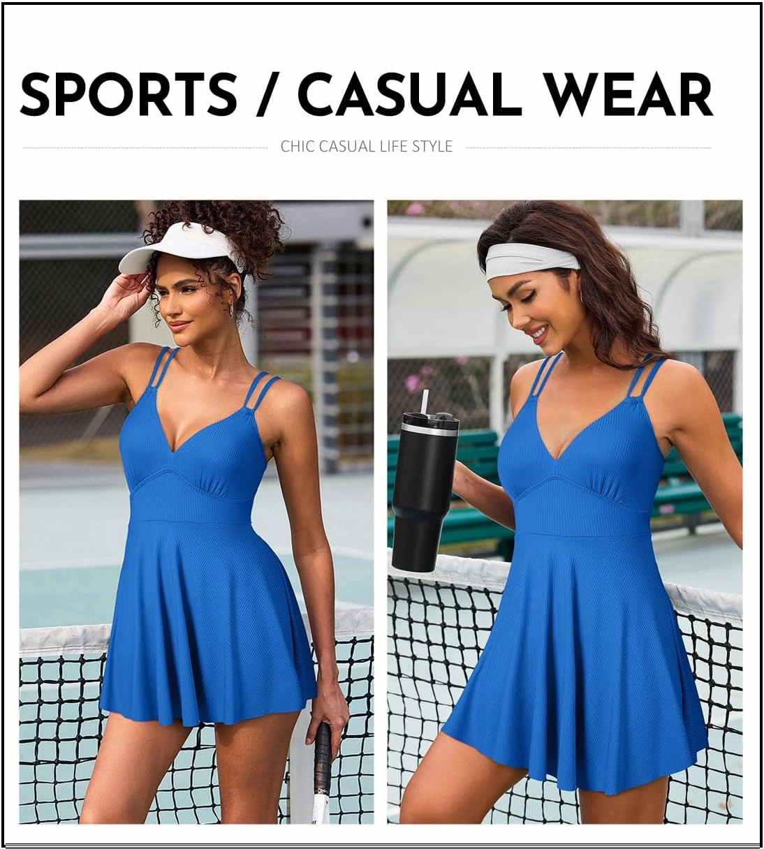 Aleumdr Swim Dress for Women One Piece Tummy Control Swimsuit Ribbed A Line Skirted Bathing Suits
