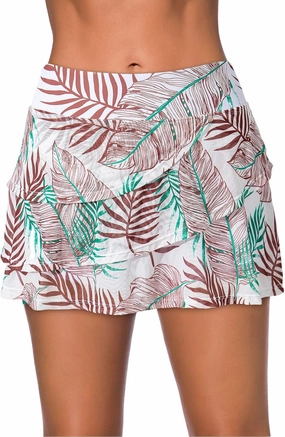 Aleumdr Women's Waistband Layered Swimdress Ruffle Swim Skirt Swimsuit Bottom(Available in Plus)