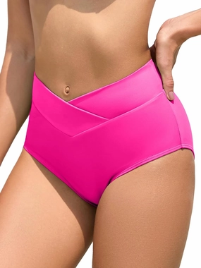 American Trends High Waisted Bikini Bottoms for Women Tummy Control Full Coverage Bathing Suit Swim Swimsuit Bottoms