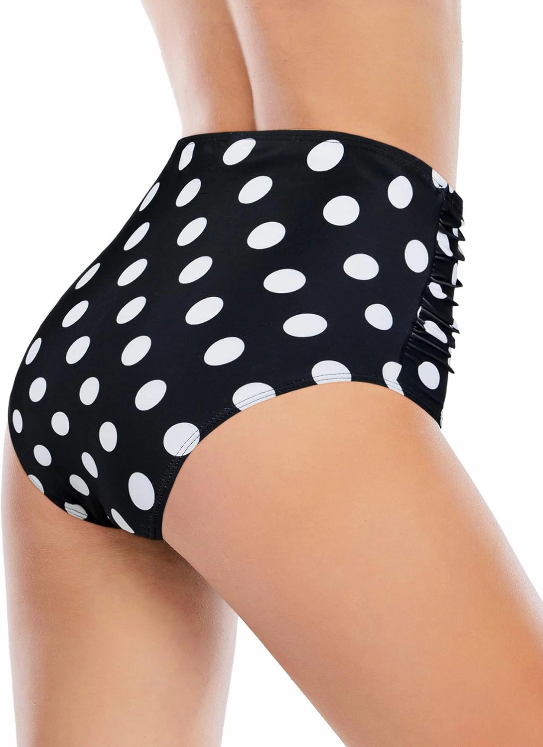 American Trends High Waisted Bikini Bottoms Ruched Tummy Control Swimsuits Bottoms Sexy Swim Bottom Bathing Suits for Women