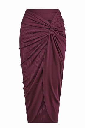 Andros Sarong - Eggplant Wide Rib
