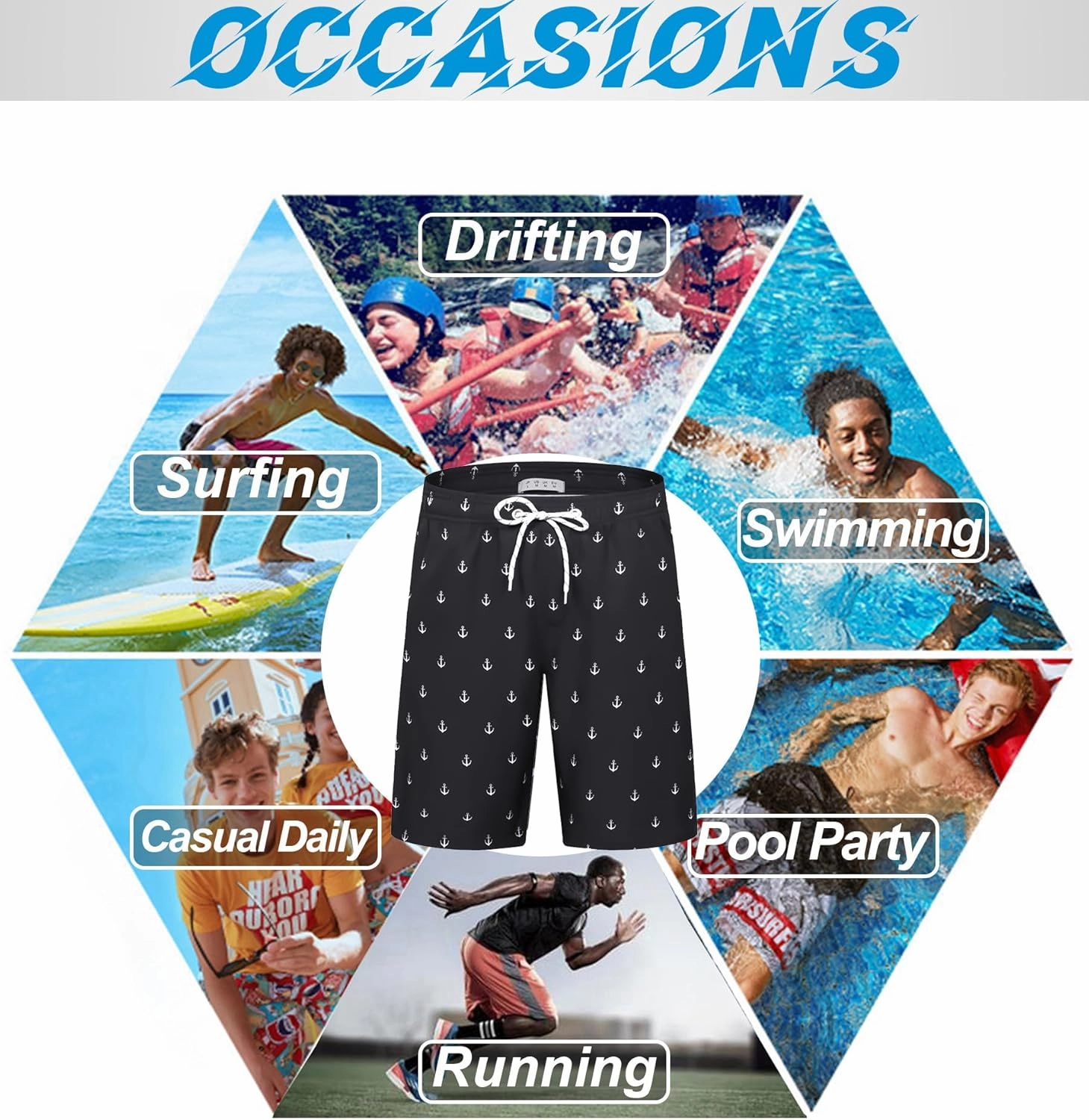 APTRO Men's Swim Trunks 9" Quick Dry Bathing Suit Big & Tall Beach Swimsuits