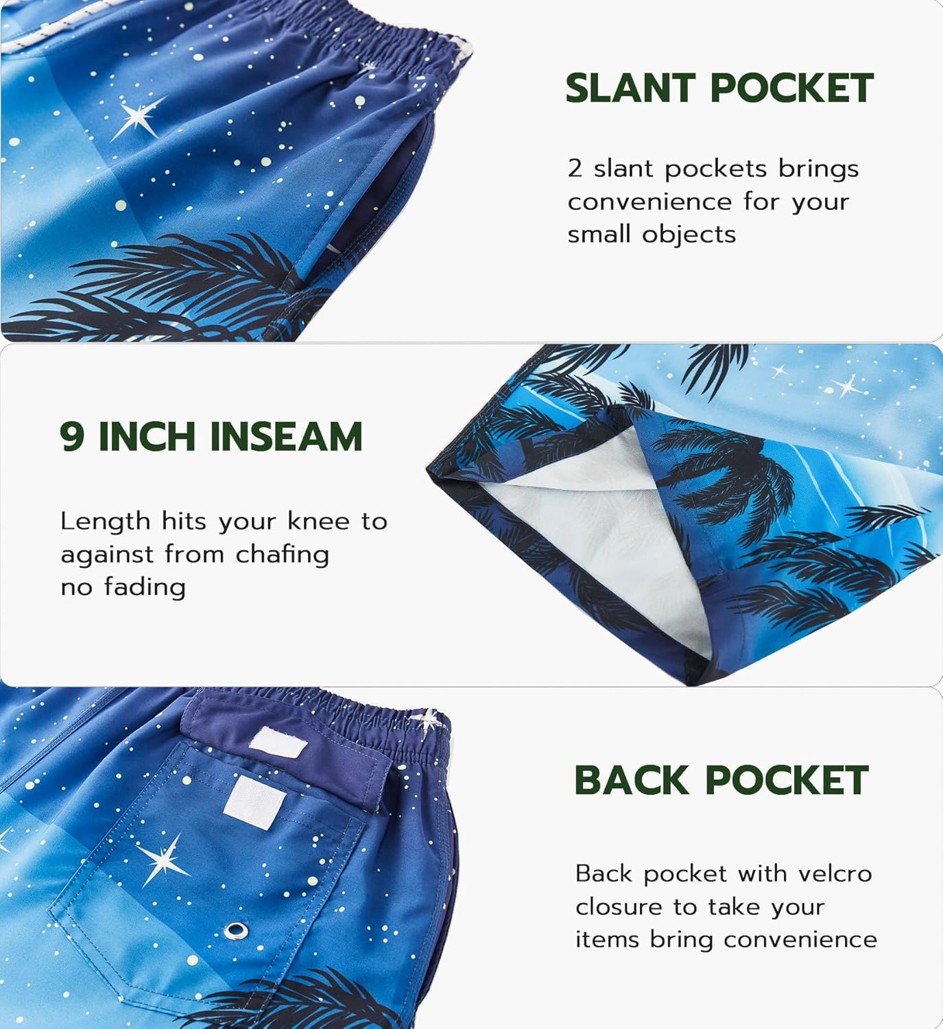 APTRO Men's Swim Trunks 9" Quick Dry Swimsuits Beach Bathing Suits Swim Shorts Mesh Liner