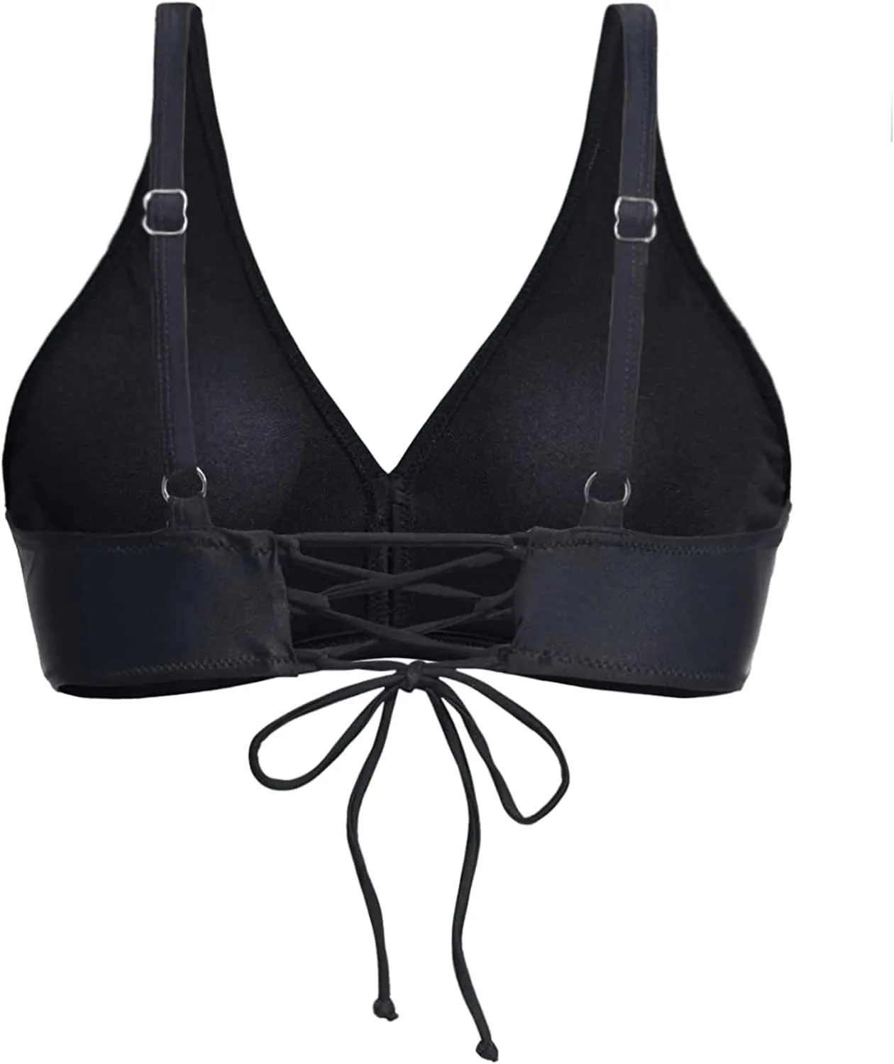 Aqua Eve Women Full Coverage Bikini Top No Bottom Push up Swimsuits Top Sport Bra Bathing Suits Tops