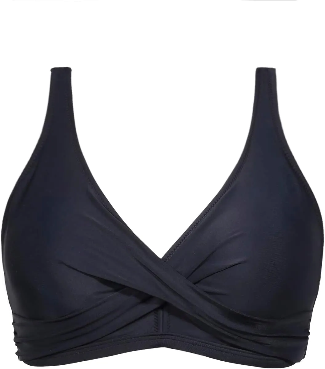 Aqua Eve Women Full Coverage Bikini Top No Bottom Push up Swimsuits Top Sport Bra Bathing Suits Tops