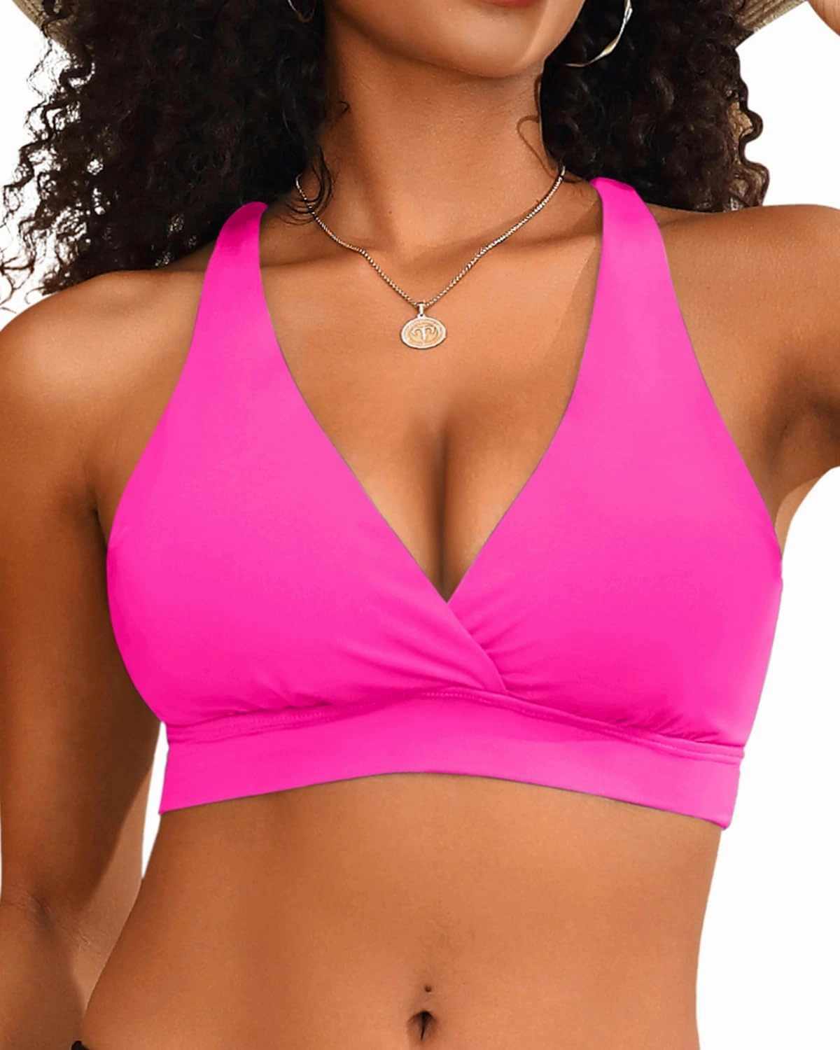 Aqua Eve Women Bikini Top Only Push Up Swimsuit Top Padded Bathing Suit Top for Large Bust