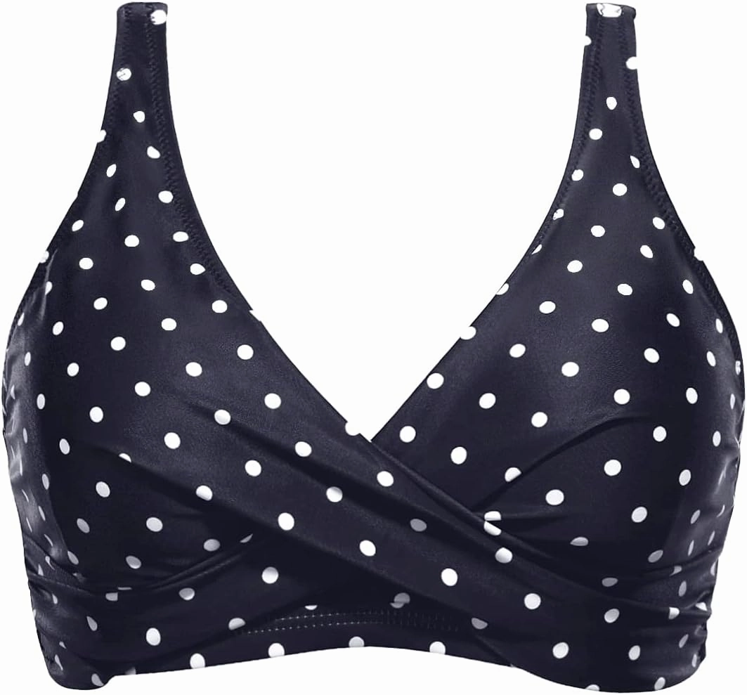 Aqua Eve Women Full Coverage Bikini Top No Bottom Push up Swimsuits Top Sport Bra Bathing Suits Tops