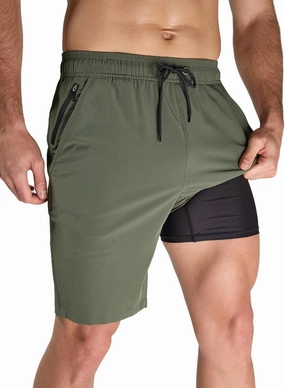 Arcweg Men's Swim Trunks 9" Swim Shorts with Compression Liner and Zipper Pockets Quick Dry Bathing Suit