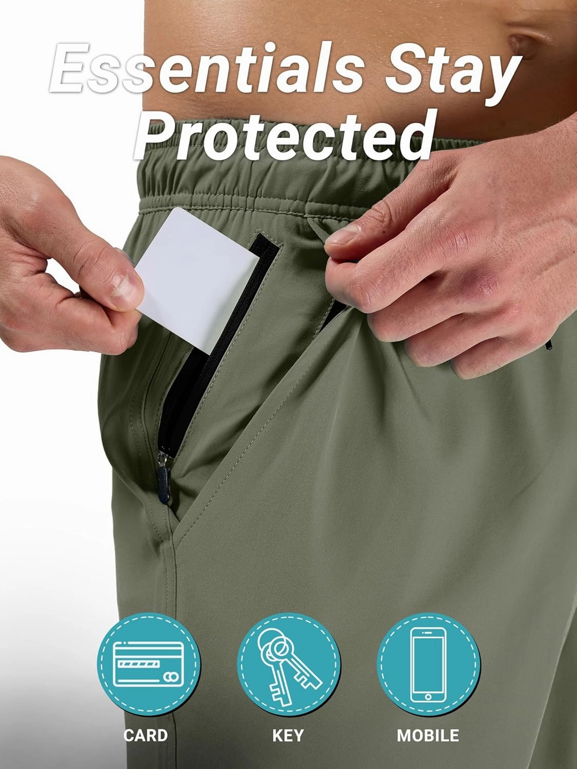 Arcweg Men's Swim Trunks 9" Swim Shorts with Compression Liner and Zipper Pockets Quick Dry Bathing Suit