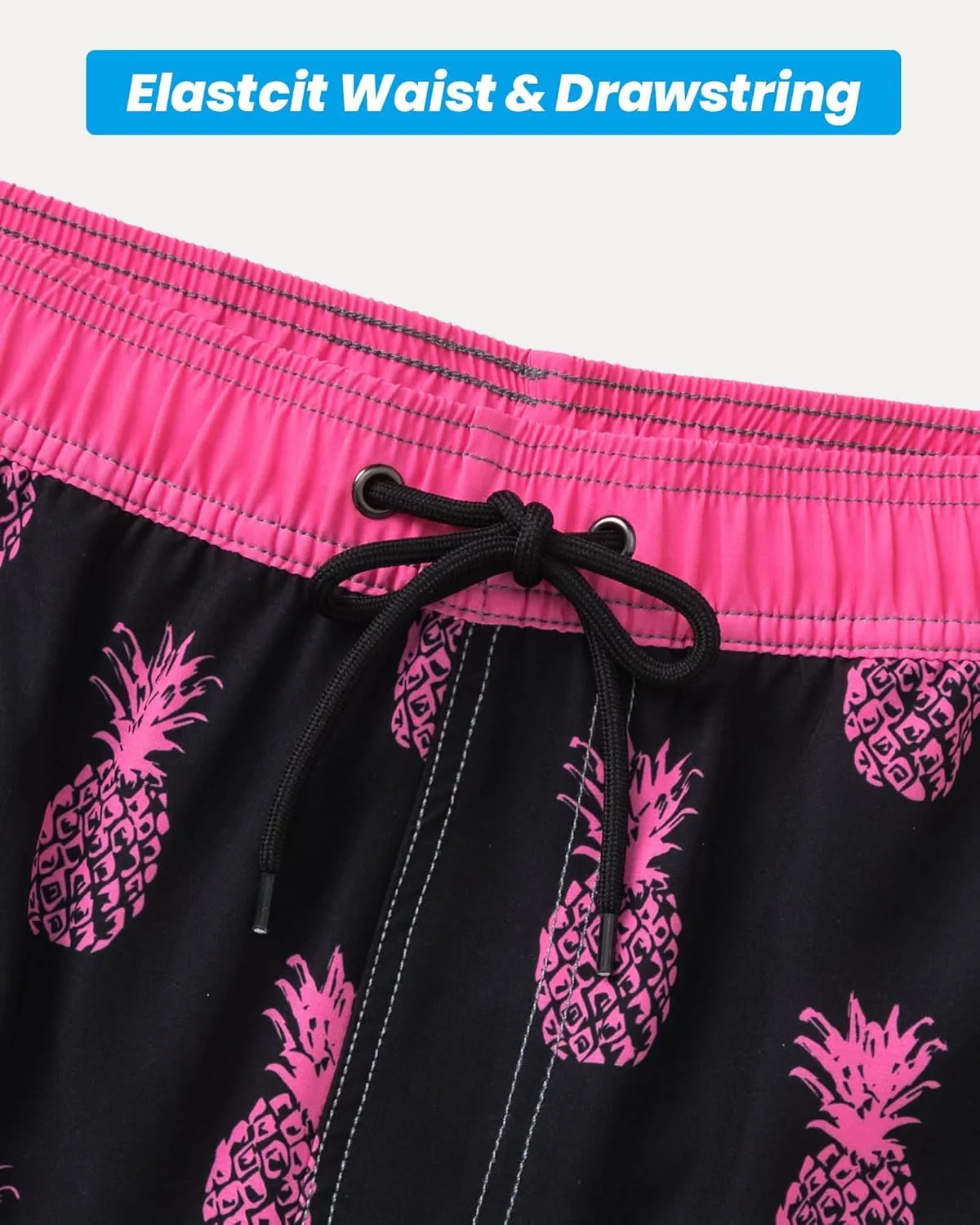 Aueyan Mens Swim Trunks with Compression Liner 7 inch Quick Dry Beach Board Shorts