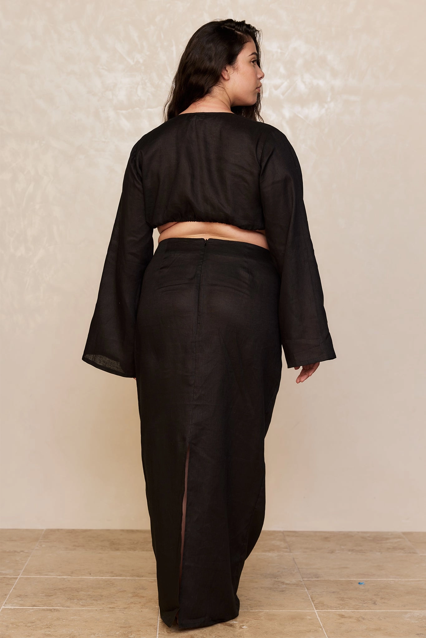 Azores Top - Black Linen