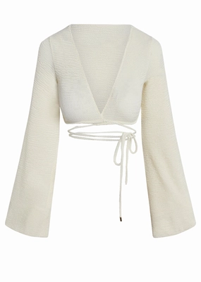 Azores Top - Ivory Crinkle