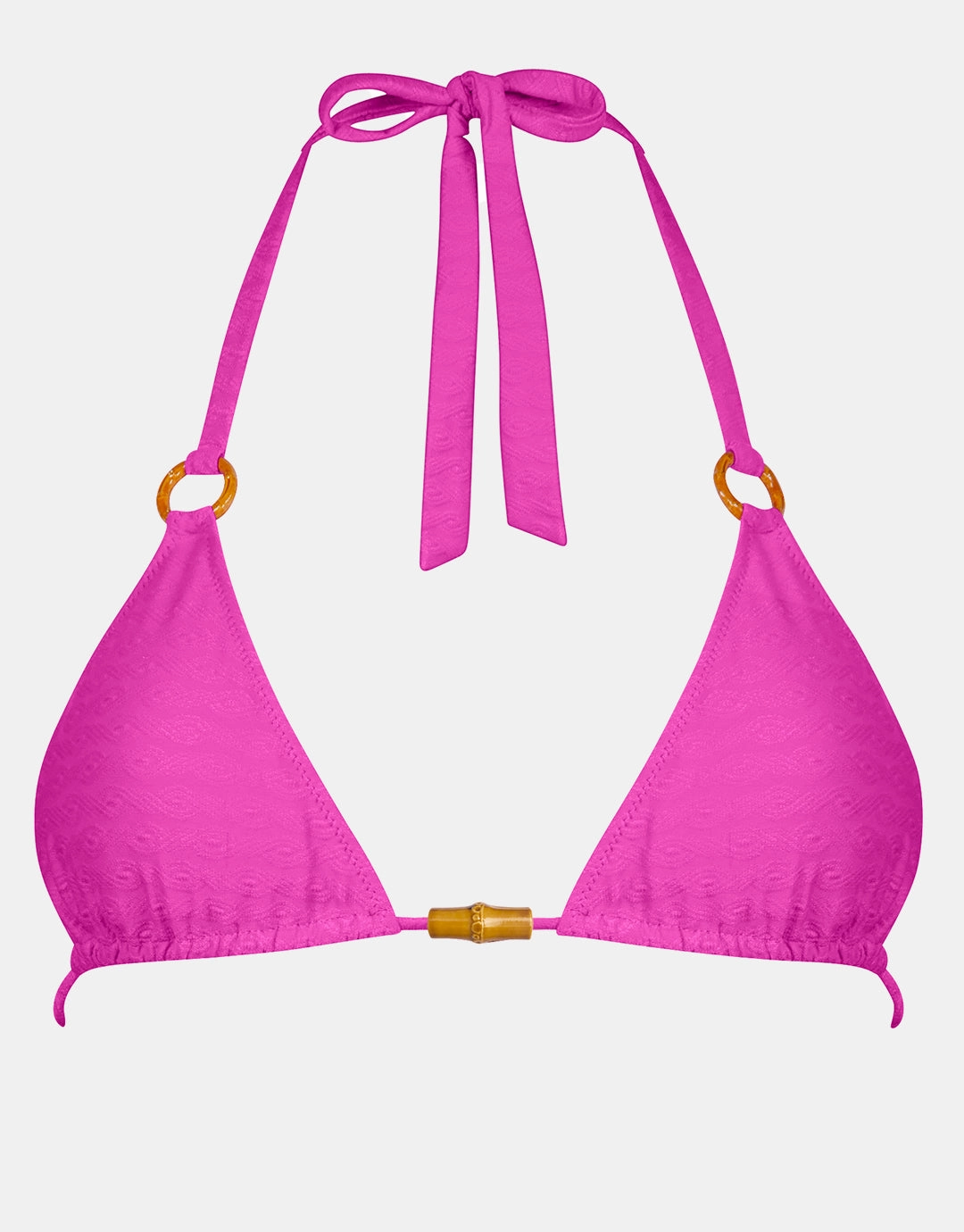 Bamboo Solids Triangle Bikini Top - Intense Pink
