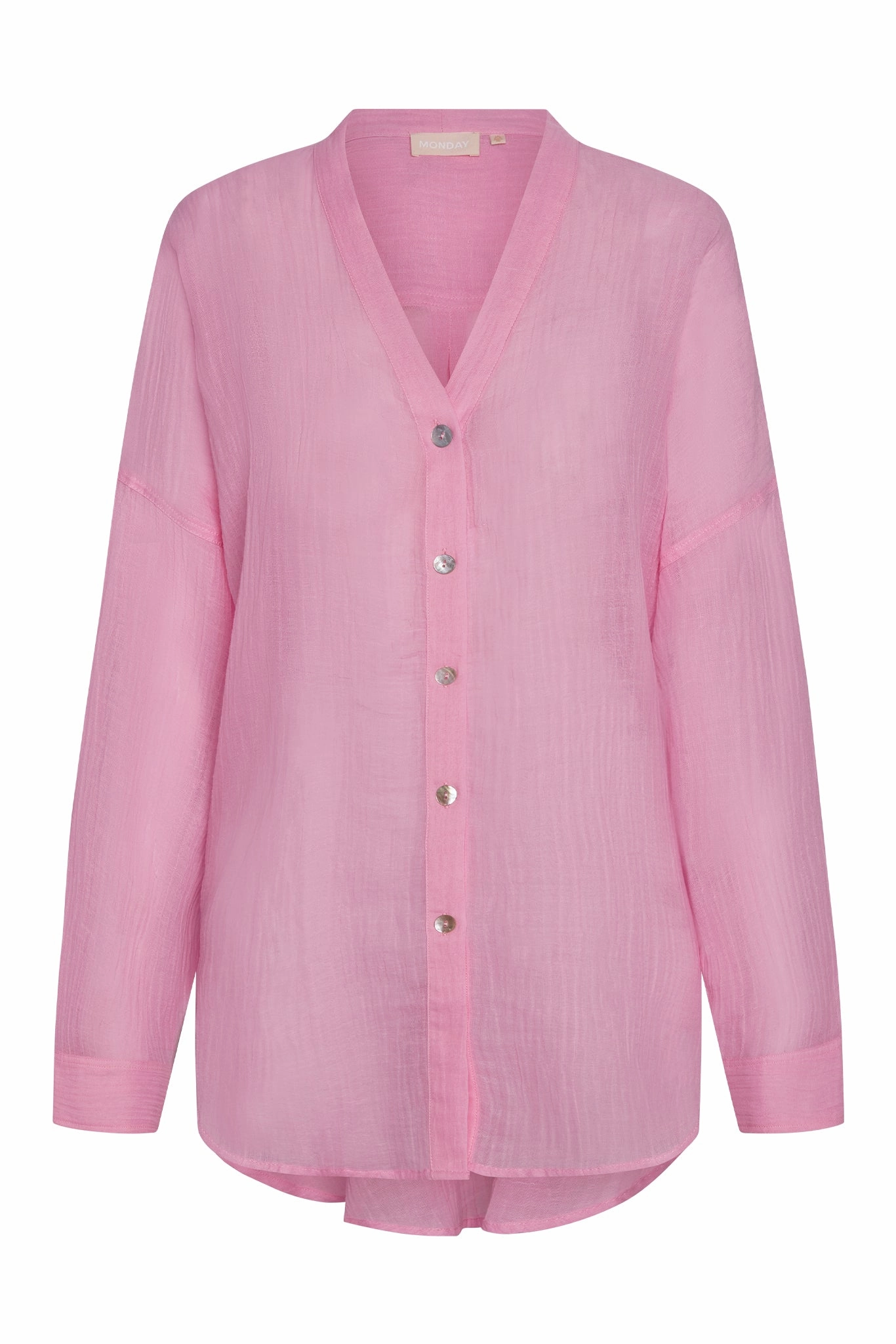 Barcelona Tunic - Cherry Blossom Crinkle Linen