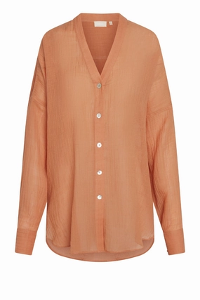 Barcelona Tunic - Desert Rose Crinkle Linen