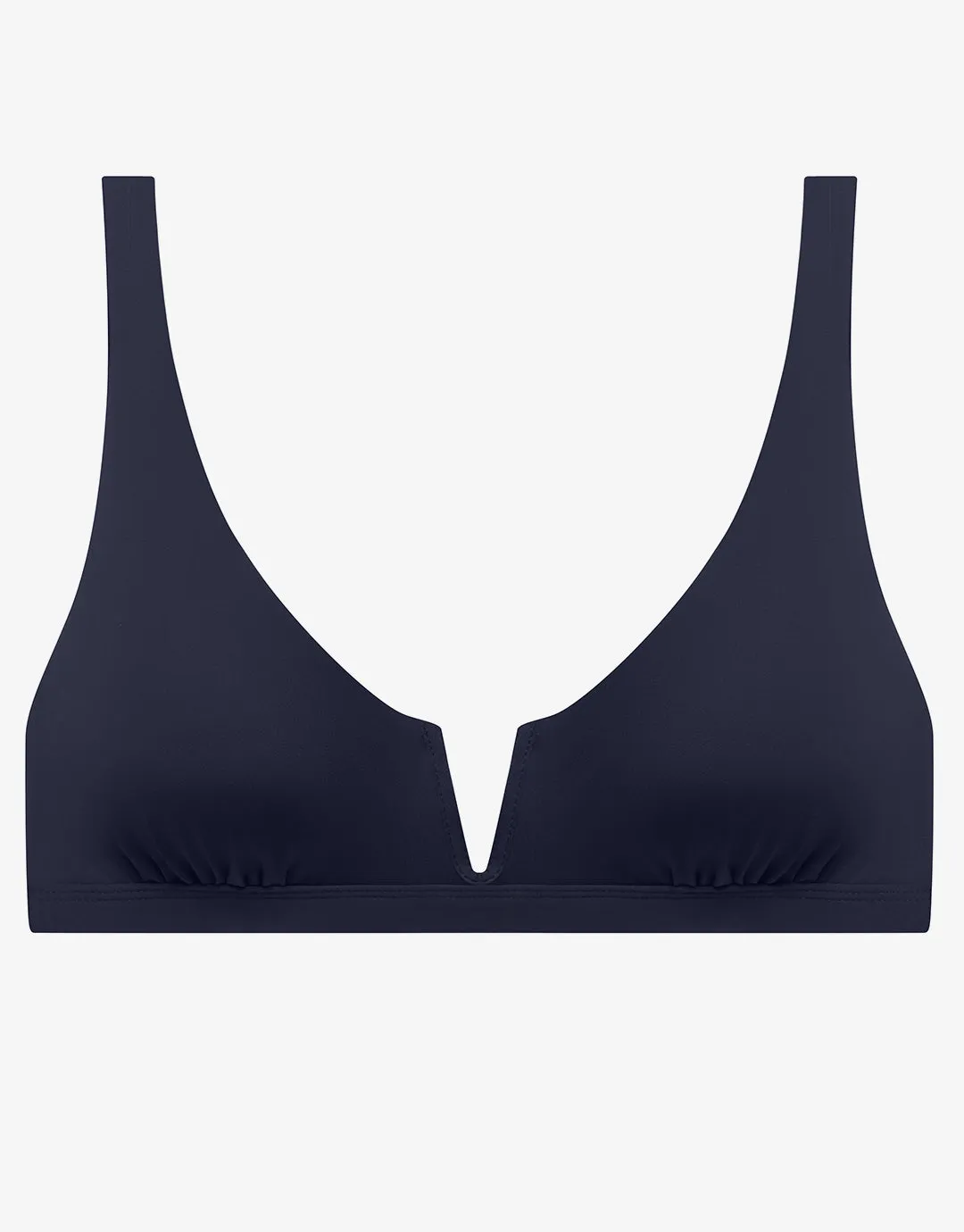 Beach Club Solids V Wire OTS Bikini Top - Dark Navy