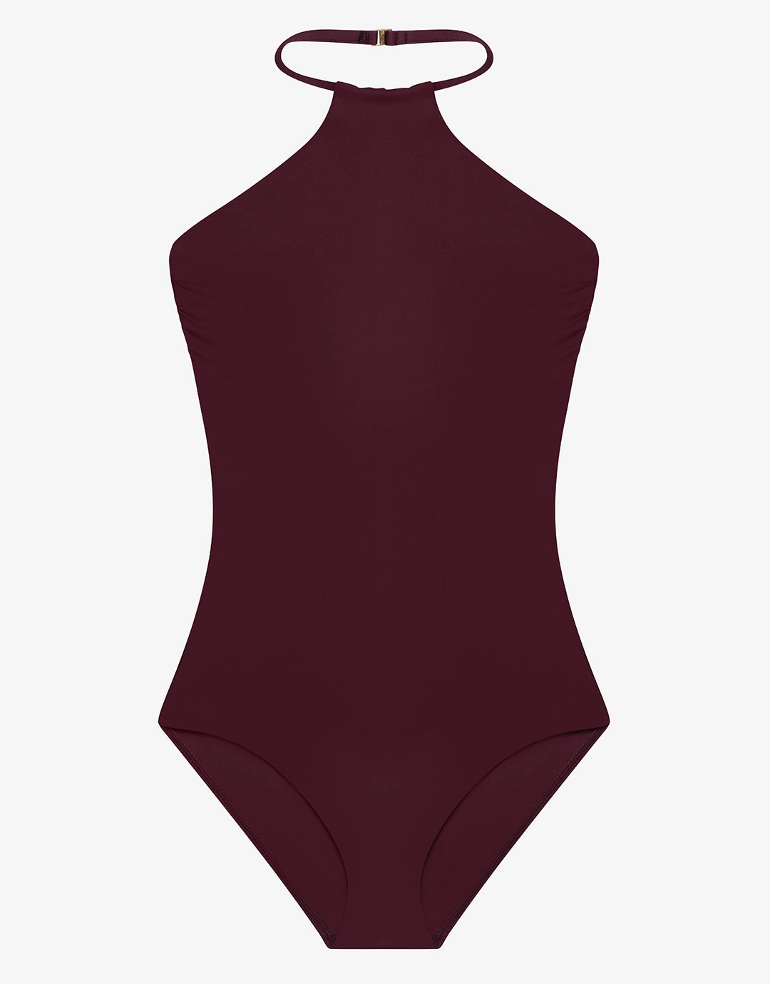 Beach Club Solids High Neck Swimsuit - Claret
