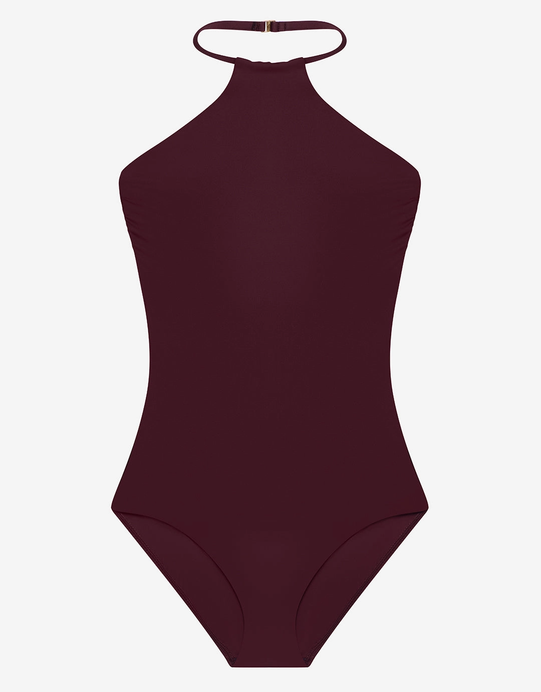 Beach Club Solids High Neck Swimsuit - Claret