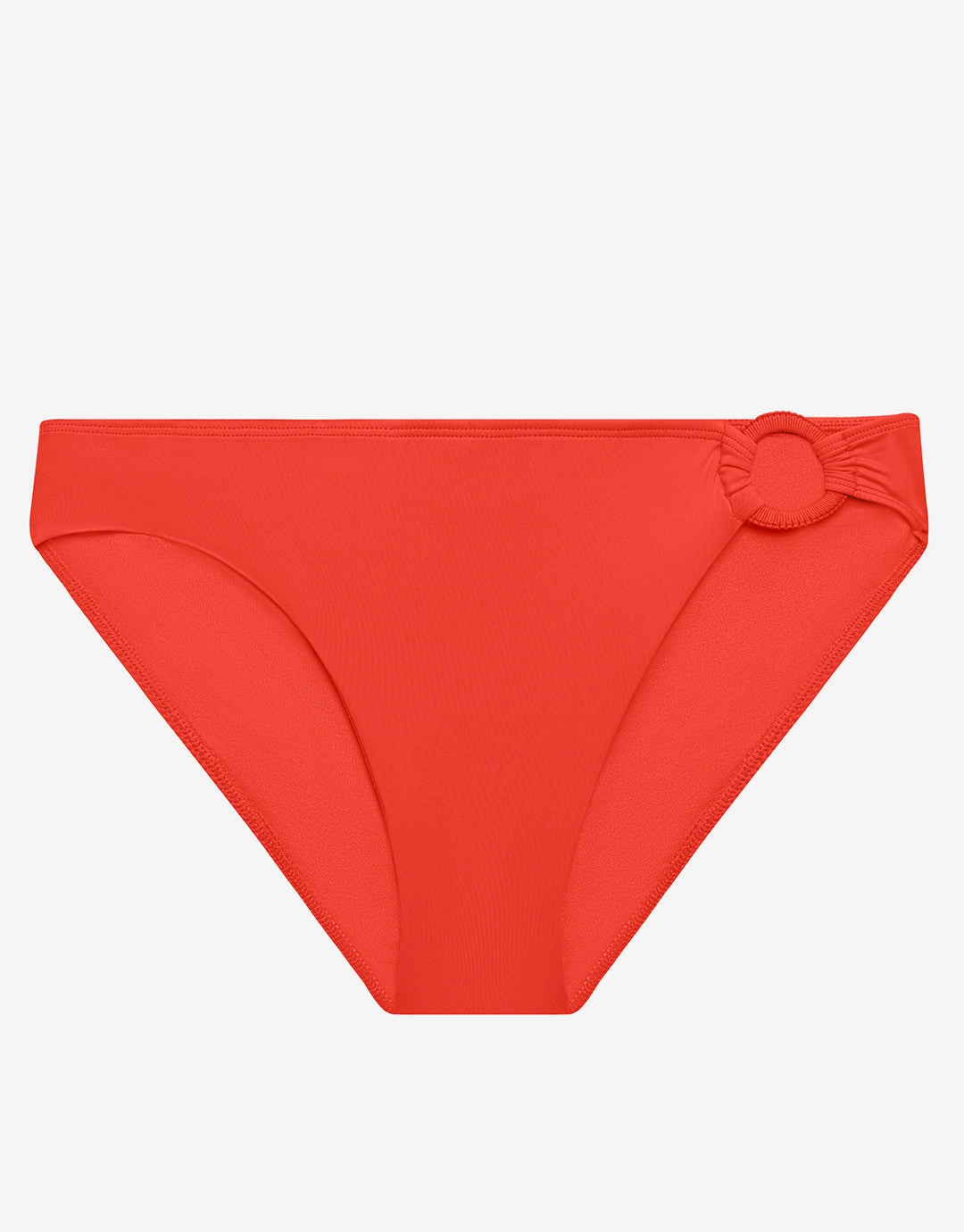 Beach Club Solids Macrame Ring Bikini Pant - Persimmon