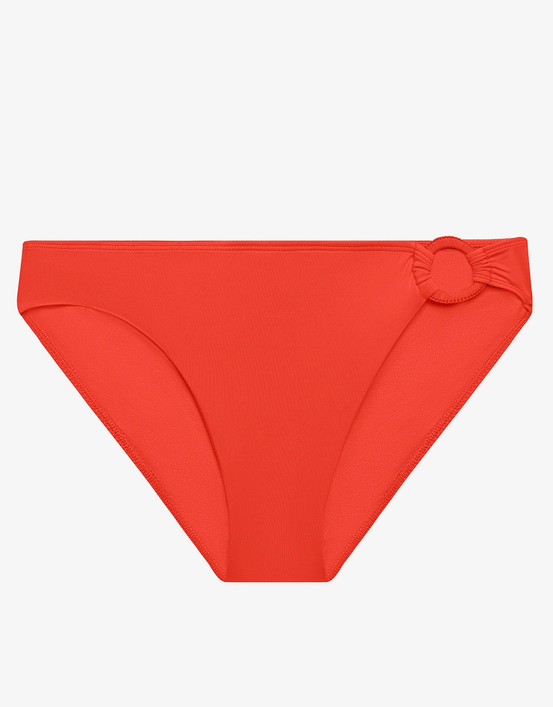 Beach Club Solids Macrame Ring Bikini Pant - Persimmon