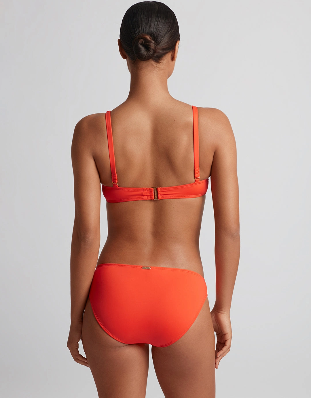 Beach Club Solids Macrame Ring Bikini Pant - Persimmon