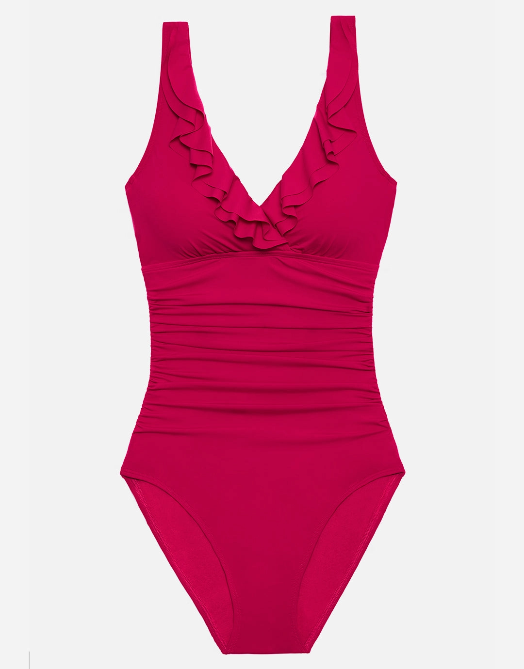 Beach Club Solids Ruffle Swimsuit - Orchid