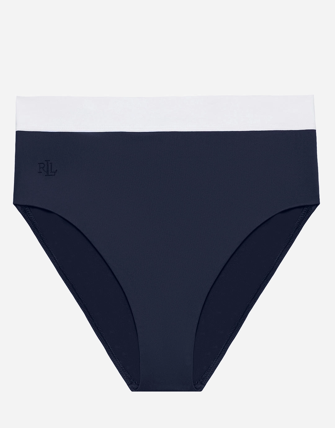 Bel Air High Waist Bikini Pant - Navy and White