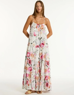 Belle Tiered Maxi Sundress - Coconut