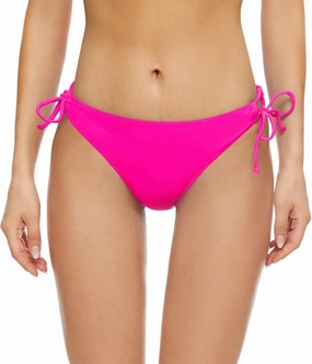 Bellecarrie Women's Tie Side Bikini Bottoms Mid Rise String Bathing Suits Bottom