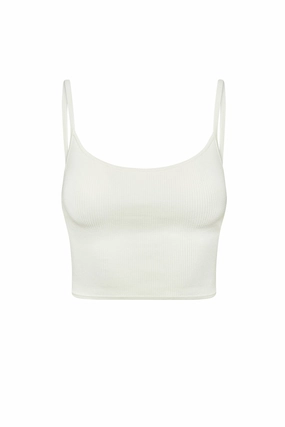 Beverly Hills Knitwear Top - White Rib